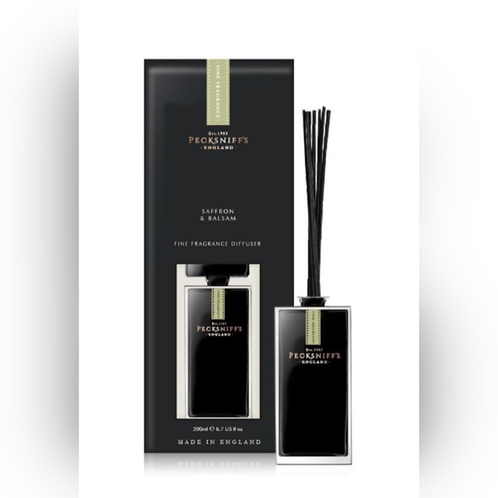 Pecksniff's SAFRON & BASALM Diffuser 6.7 oz JUMBO SIZE 200ML NEW IN BOX